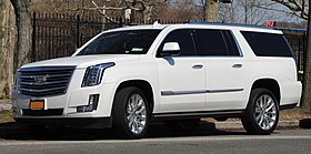 2018 Cadillac Escalade ESV Platinum front 4.6.19.jpg